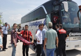 Final için Bursa'ya gelen taraftar ve otobüsler didik didik arandı 