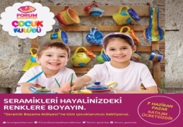 Forum Gaziantep’te çocuklardan rengarenk seramikler