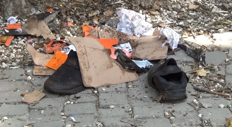 Fünye ile patlatılan şüpheli paketten eski ayakkabı çıktı