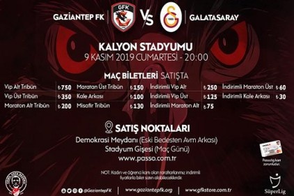 Galatasaray maçı biletleri satışta 
