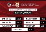Galatasaray maçının biletleri satışa çıkıyor