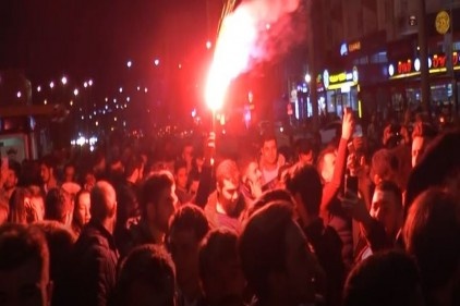 Galatasaray'ın galibiyeti Gaziantep'te de coşkuyla kutlandı
