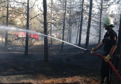 GAÜN kampusünde yangın çıktı