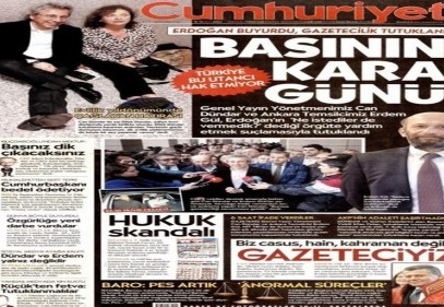 Gazeteler Dündar ve Gül’ün tutuklanmasını nasıl gördü? 