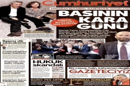Gazeteler Dündar ve Gül&#8217;ün tutuklanmasını nasıl gördü? 