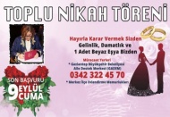 Gaziantep Büyükşehir Belediyesi toplu nikah kıymaya hazırlanıyor