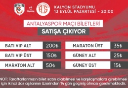 Gaziantep FK- Antalyaspor maçının biletleri satışa çıktı