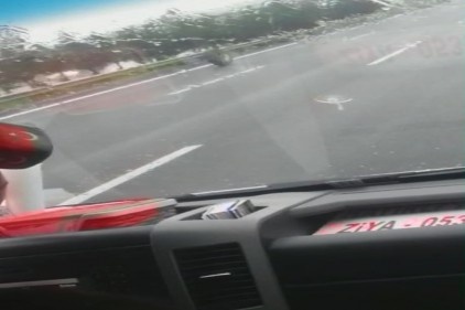 Gaziantep otobanında ilginç görüntü