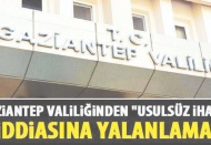 Gaziantep Valiliği usulsüz ihale iddialarına cevap verdi