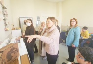 Gaziantepli kadınların çalışmalarını inceledi