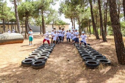 Gaziantepli öğrenciler, ilk defa kamp yapmanın sevincini yaşadı