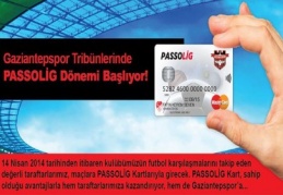 Gaziantepspor tribünlerinde PASSOLİG dönemi başlıyor