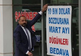 Gaziantep'te 10 bin dolar bozdurana düğün bedava