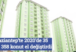 Gaziantep’te 2020'de 35 bin 358 konut el değiştirdi