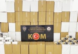 Gaziantep'te 5 milyon 460 bin boş makaron ele geçirildi