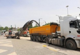 Gaziantep’te ilk kez modifiye asfalt serimi yapıldı
