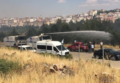 Burç ormanlarında yangın çıktı