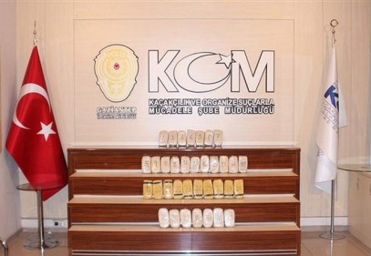 Gaziantep’te otomobilin içine gizlenmiş 17 kilo 325 gram eroin ele geçirildi