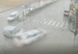 Gaziantep’te pes dedirten kazalar kameralara yansıdı