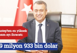 Gaziantep’ten en yüksek kasım ayı ihracatı: 709 milyon 933 bin dolar