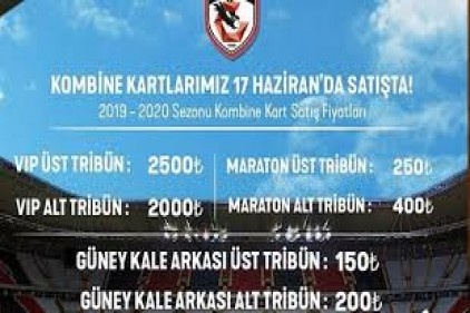 Gazişehir Gaziantep&#8217;te kombine fiyatları belli oldu 