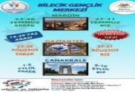 Gençlere Çanakkale, Mardin ve Gaziantep gezisi düzenlenecek