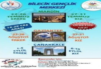 Gençlere Çanakkale, Mardin ve Gaziantep gezisi düzenlenecek