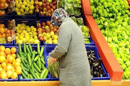 Gıda enflasyonunda son on iki ay itibariyle artış oranı yüzde 9,45 