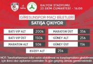Giresunspor maçının biletleri satışa çıktı