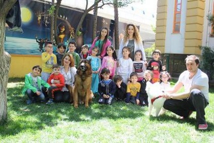 GKV&#8217;li minikler okullarında evcil hayvanları ağırladı