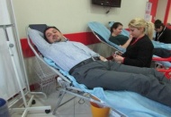 Gönüllü bağışçılar kan bağışında bulundu