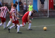 Görme engelli sağlıkçılardan futbol şovu 