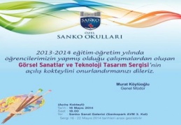 Görsel Sanatlar ve Teknoloji Tasarım Sergisi açılıyor