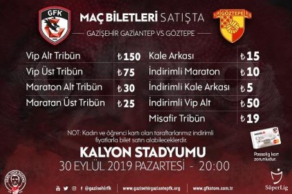 Göztepe maçı biletleri satışa sunuldu