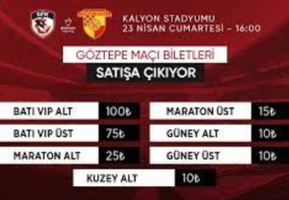 Göztepe maçının biletleri satışta