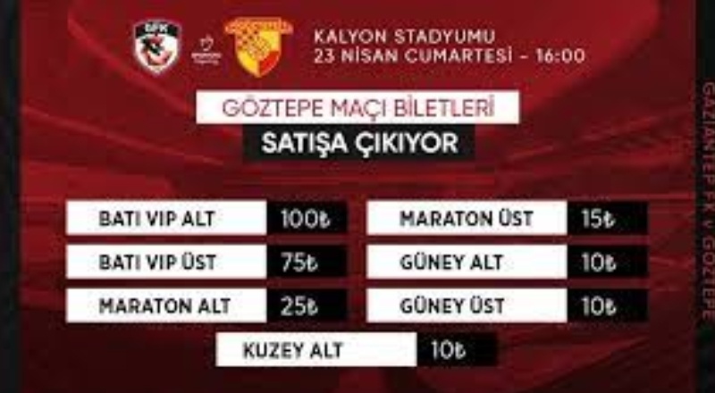 Göztepe maçının biletleri satışta