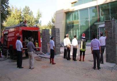 GSO binasının çatısında yangın çıktı