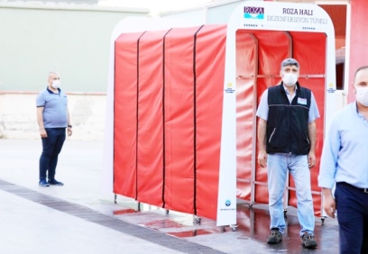 GSO-MEM, toplu alanlara yönelik dezenfeksiyon tüneli üretti