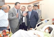 GSO, terör saldırısında yaralananlara geçmiş olsun ziyaretinde bulundu