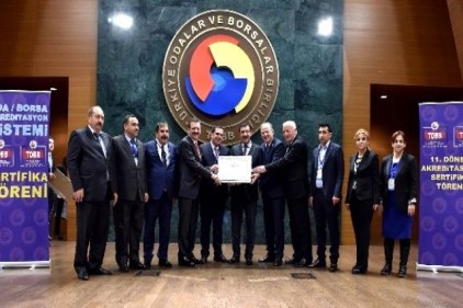 GTB, TOBB&#8217;dan akreditasyon sertifikası aldı