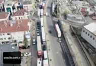 Gümrükte oluşan teknik arıza, kilometrelerce tır kuyruğuna sebep oldu