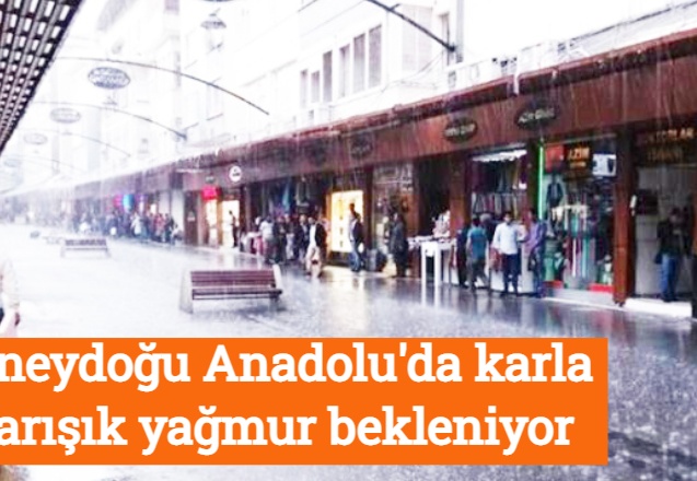 Güneydoğu Anadolu'da karla karışık yağmur bekleniyor