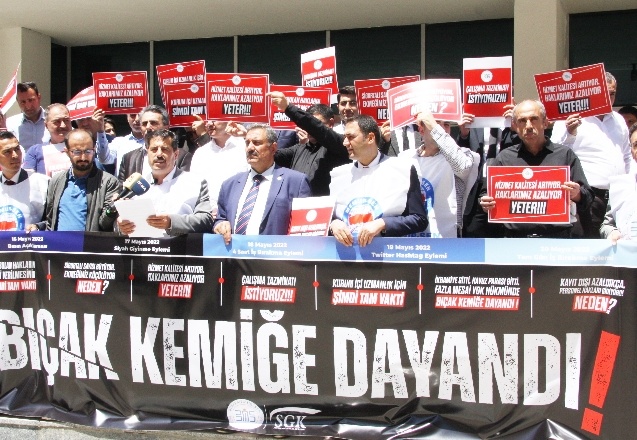 Hakkımızı ve alın terimizin karşılığını istiyoruz