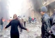 Halep, hava saldırısı sonrası böyle görüntülendi