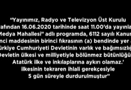 Halk TV ‘5 gün’ süreyle karartıldı