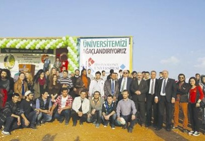 Hasan Kalyoncu Üniversitesi üniversite yerleşkesine de fidan dikildi
