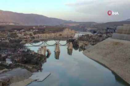 Hasankeyf&#039;te sular yükselmeye başladı