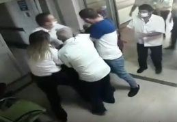Hastanede kadın güvenlik görevlisine yumruklu saldırı