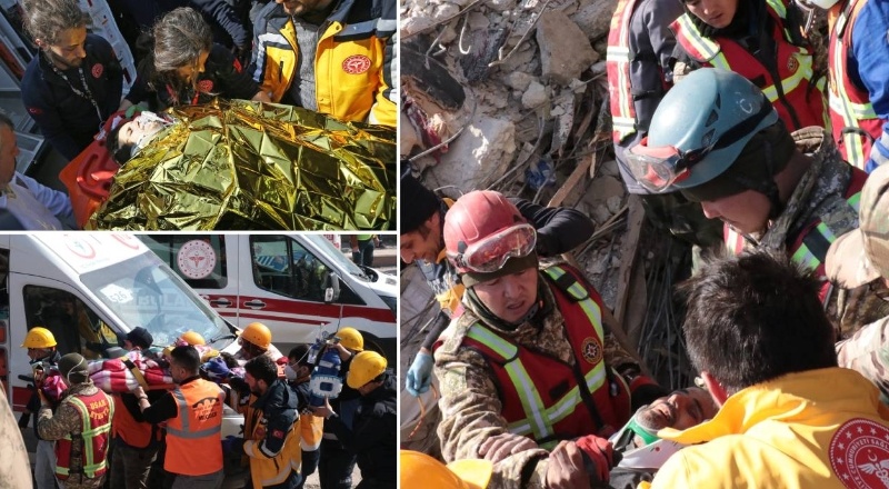 Hatay'da depremin 296. saatinde üç kişi sağ çıkarıldı!