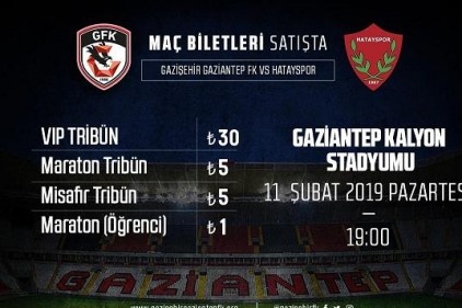 Hatayspor maçı biletleri satışta